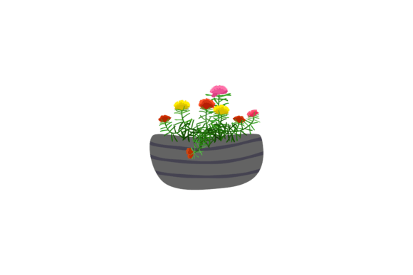 Download Gray Potted Flower - Premium Bundle