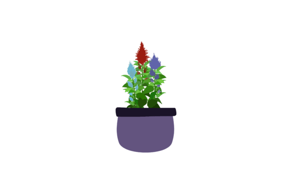 Download Purple Potted Flower Illustration - Premium Bundle