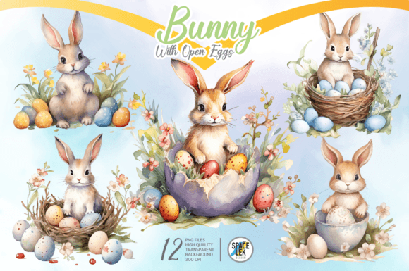 Download Bunny Easter Eggs Sublimation Clipart - Easter eggs sublimation Collection