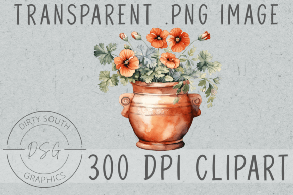 Download Watercolor Potted Flowers - Potted flower Collection