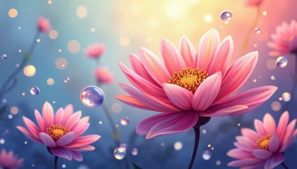 Download An Acrylic Artwork of Vibrant Petals Sur - Vibrant petals Collection