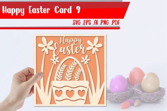 Download Happy Easter Card 9 Svg Dxf Eps Ai Png - Easter card Collection