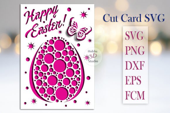 Download Happy Easter Card Template SVG - Easter card Collection