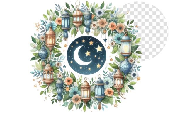 Download EidAura Watercolor Wreath Clipart - Watercolor wreath Collection