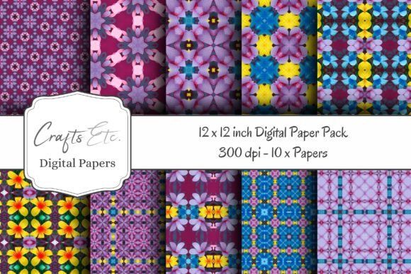 Download Vibrant Petals Digital Paper Pack - Vibrant petals Collection