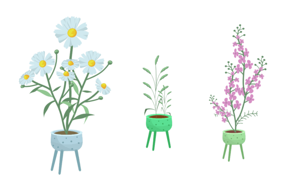 Download Tall Potted Flower Bundle - Premium Resources
